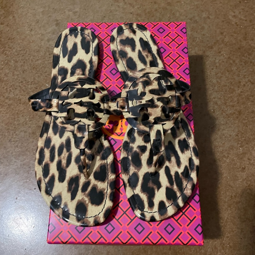 Tory Burch rare leopard millers